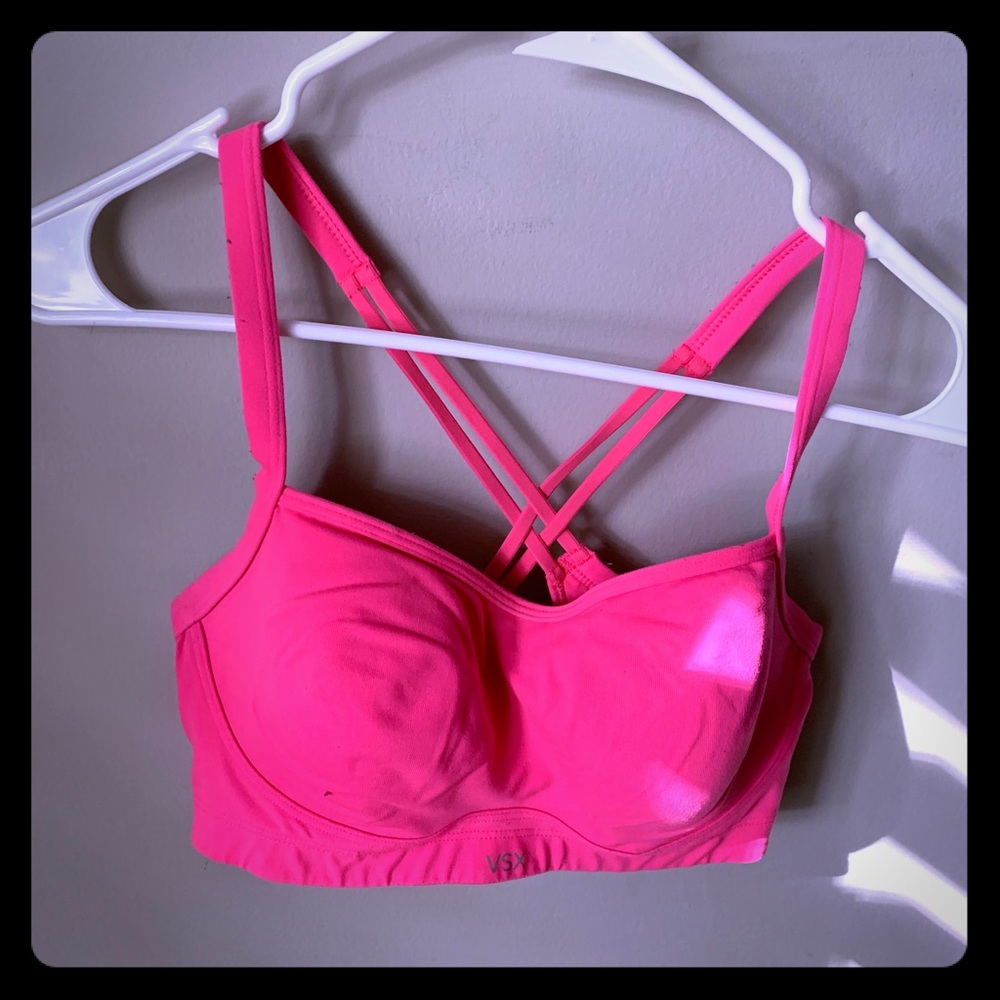 VSX Sport neon pink sports bra